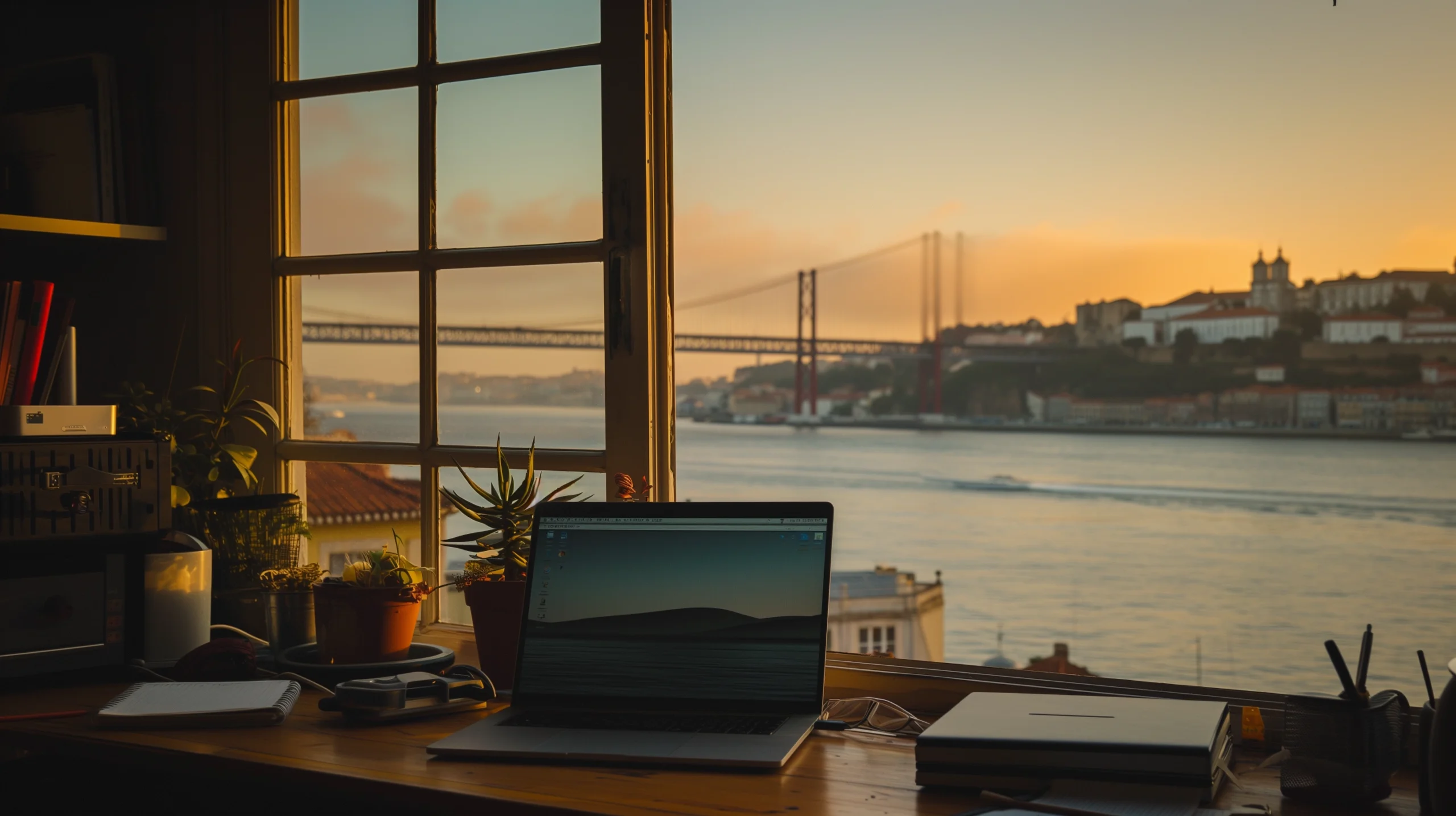 A person working comfortably from home with a laptop and headphones, highlighting the convenience of remote work.