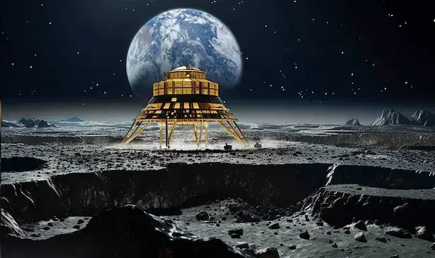 Visual representation of the ambitious lunar nuclear plant initiative by Russia and China, aimed at powering lunar exploration