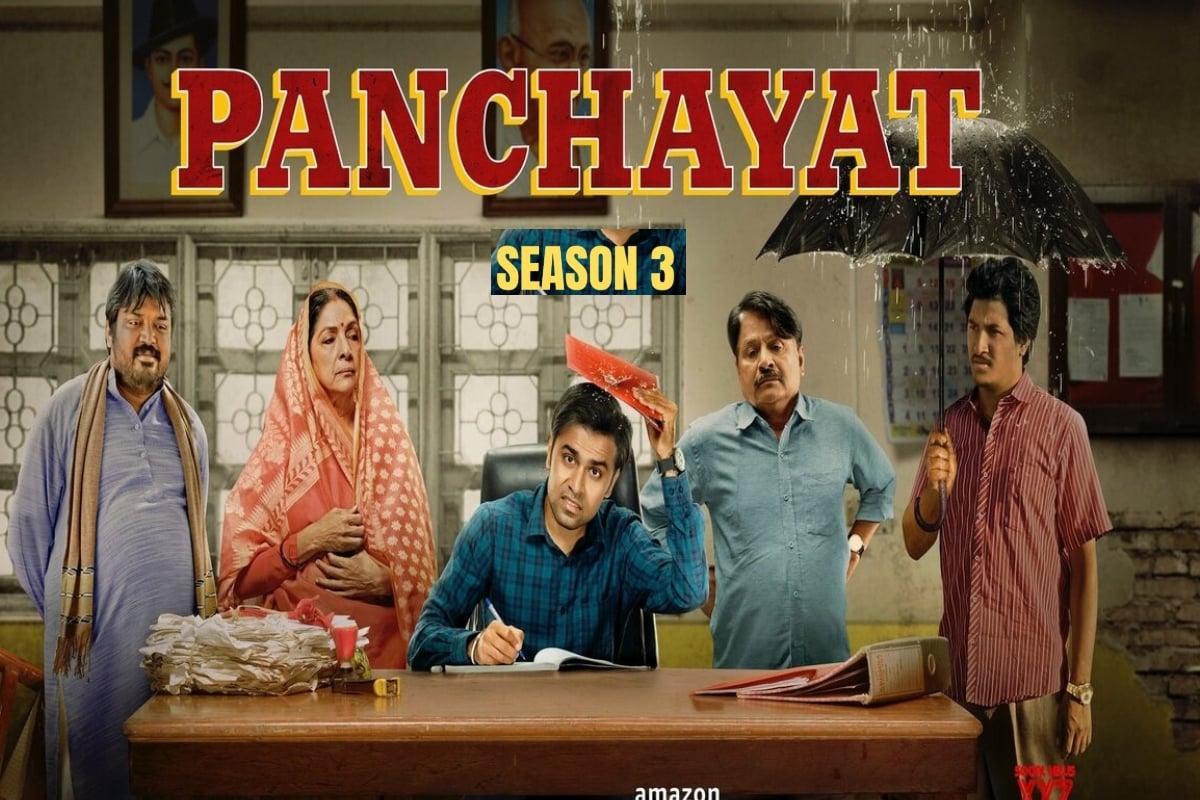  Manju Devi (Neena Gupta) balancing her family roles with her responsibilities in village politics, illustrating her growth and strength. 