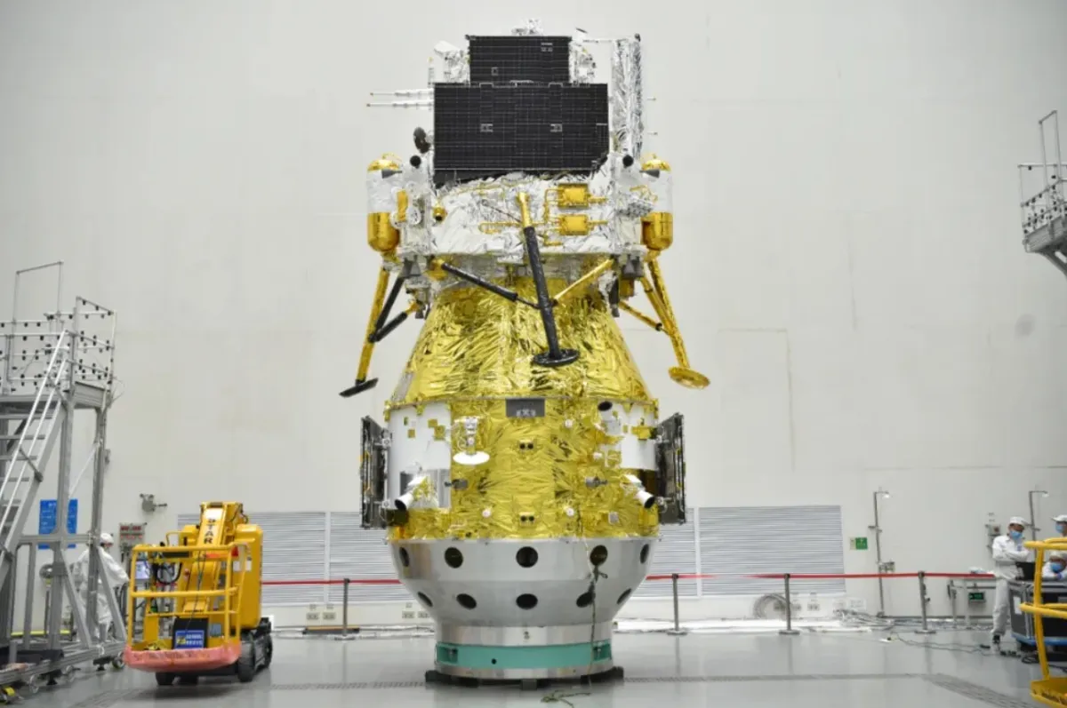 Illustration of Chang'e-6 mission stages from launch to sample return 