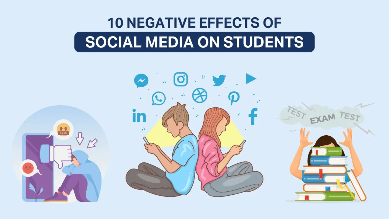 Group of students engaging in an online social media campaign. 