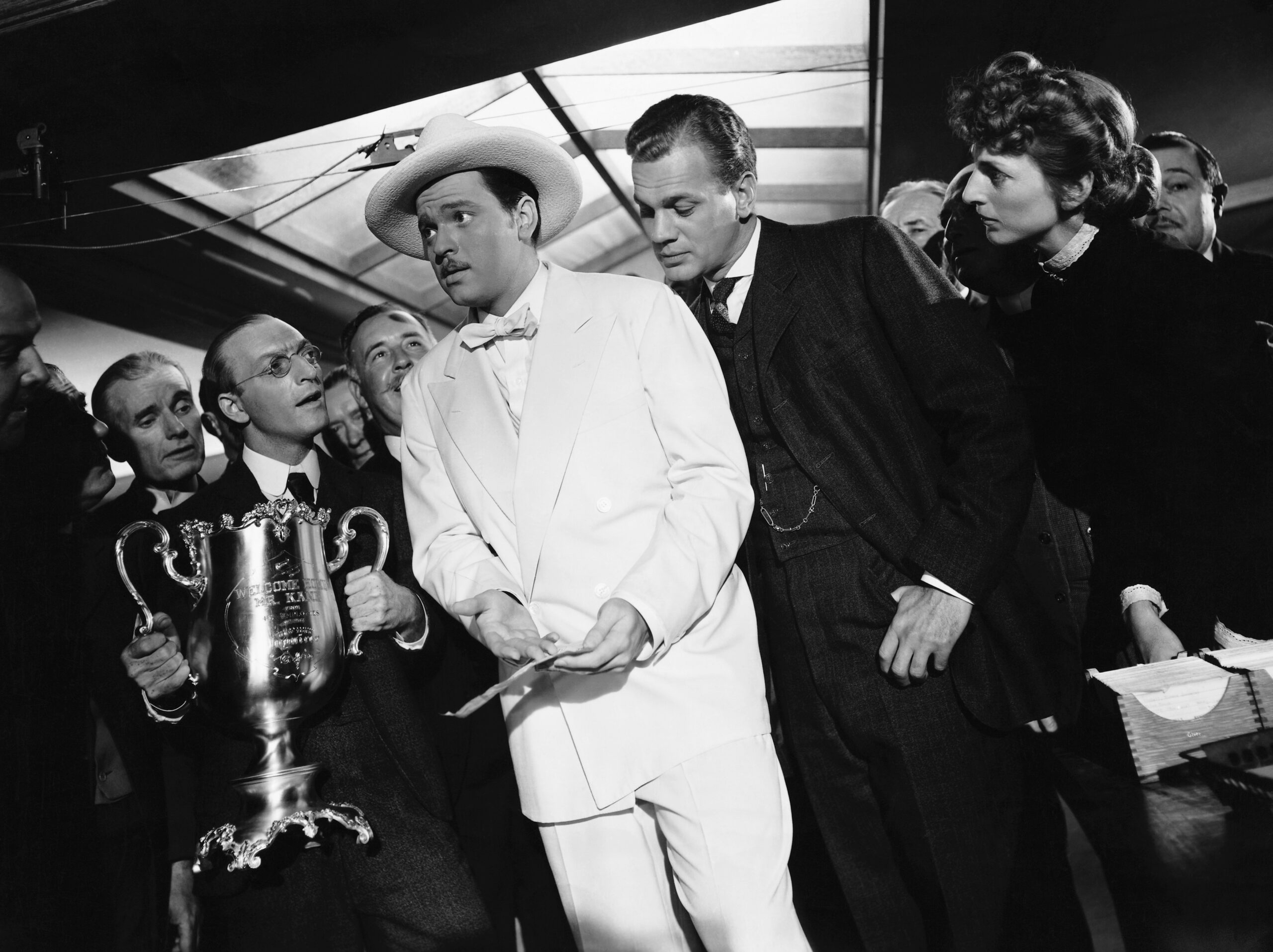 Citizen Kane: Orson Welles directing a scene with groundbreaking cinematography. 