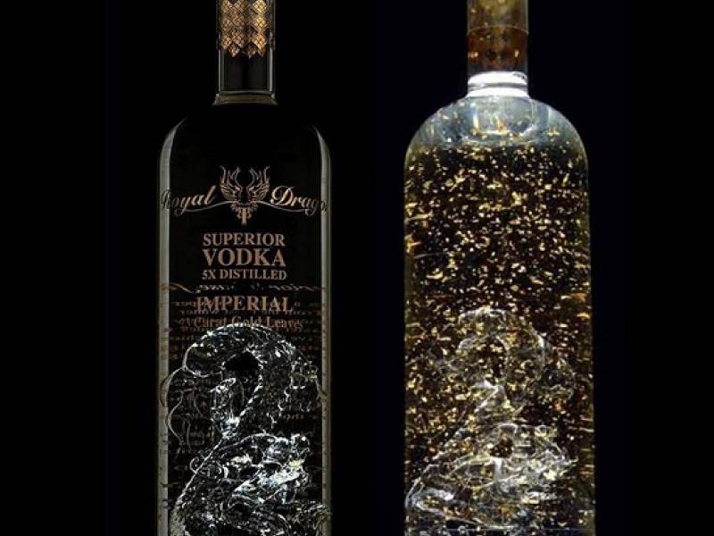 Billionaire Vodka's unique filtration process with diamonds. 